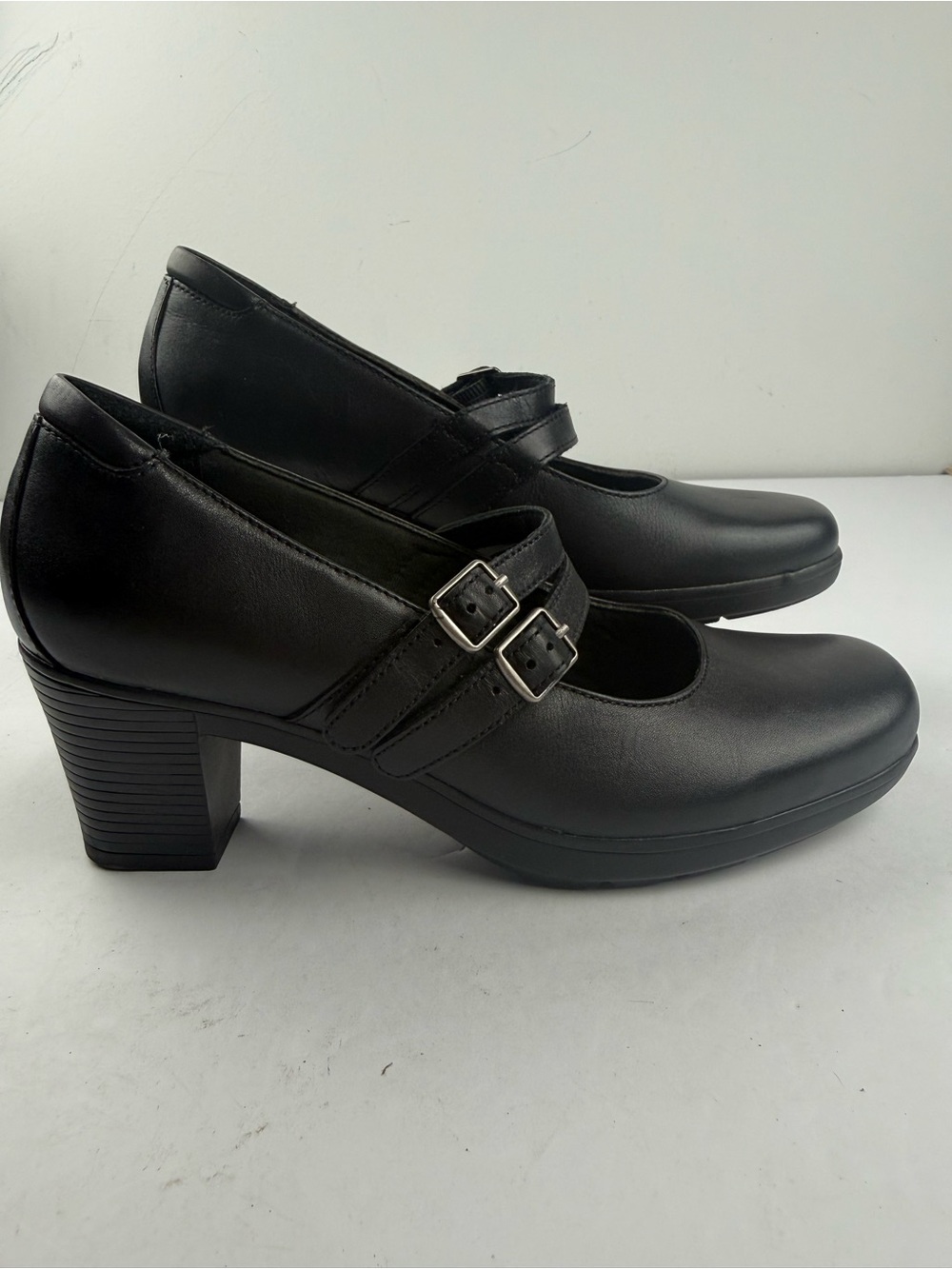 Clarks Bendables Womens 8.5W Emslie Lulin Black Leather Mary Jane Pumps